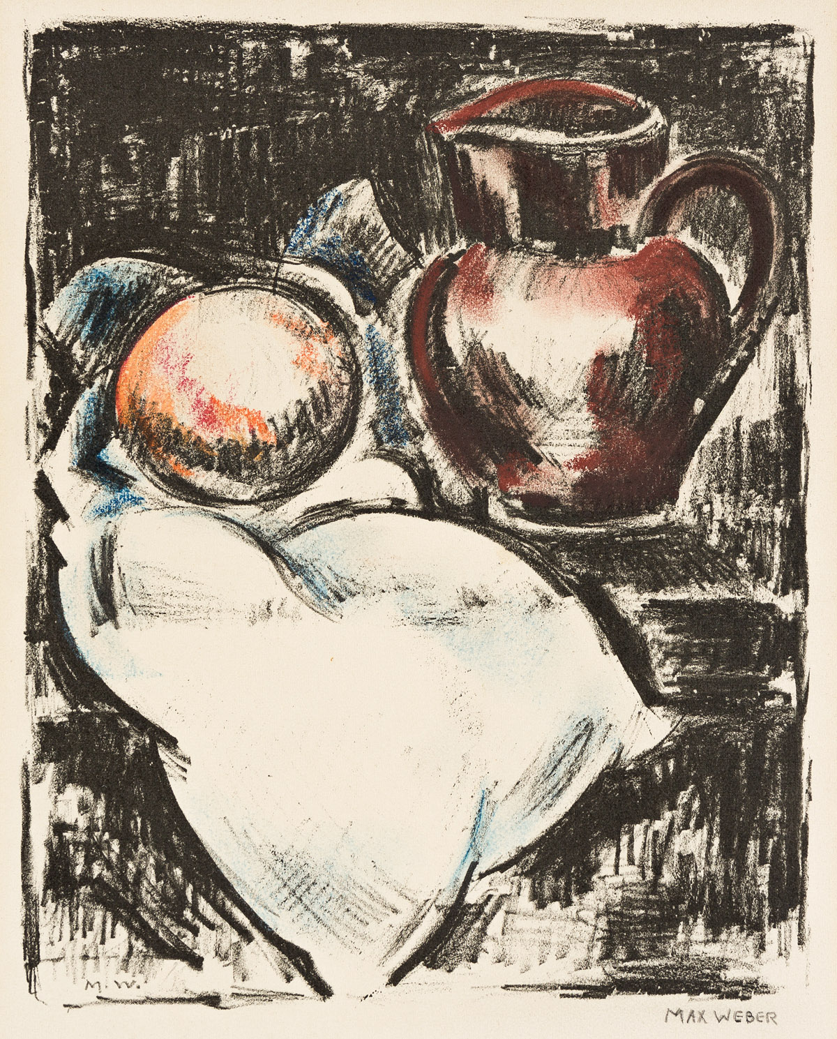 MAX WEBER (1881-1961) Still Life with a Pitcher.